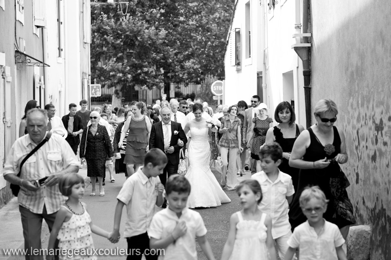 cortège mariage à pied