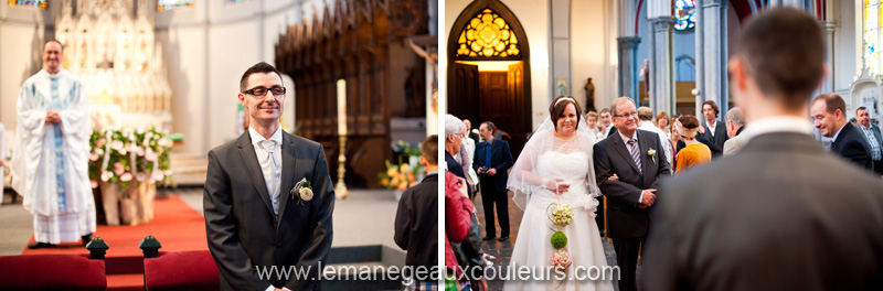 Reportage photo mariage église halluin nord pas de calais