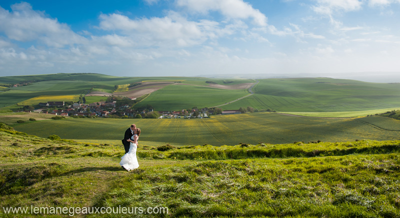 séance photo mariage au cap blanc nez - beau paysage - photographe mariage lille