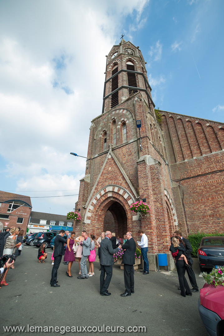 reportage de mariage dans le nord - église d'Hem - photographe mariage