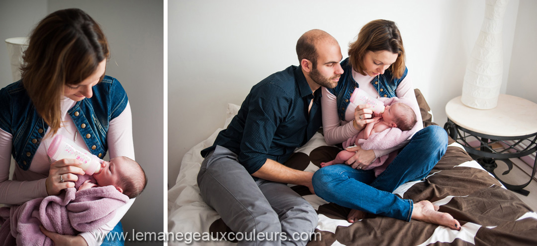 Séance photo nouveau-né en famille à Lille dans le Nord