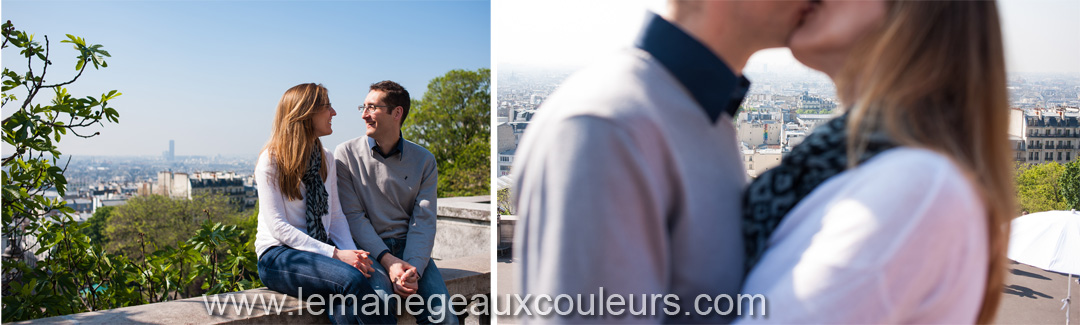 Parenthèse amoureuse dans les rues de Montmartre - belle vue sur Paris depuis la butte montmartre