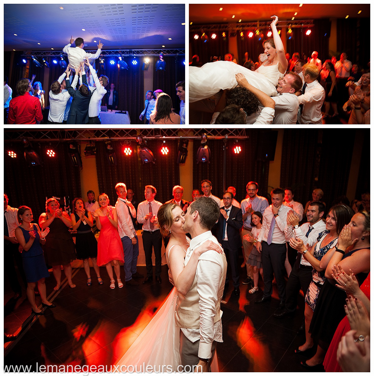 soirée dansante lumières et mouvement Reportage mariage au Domaine de la Chartreuse