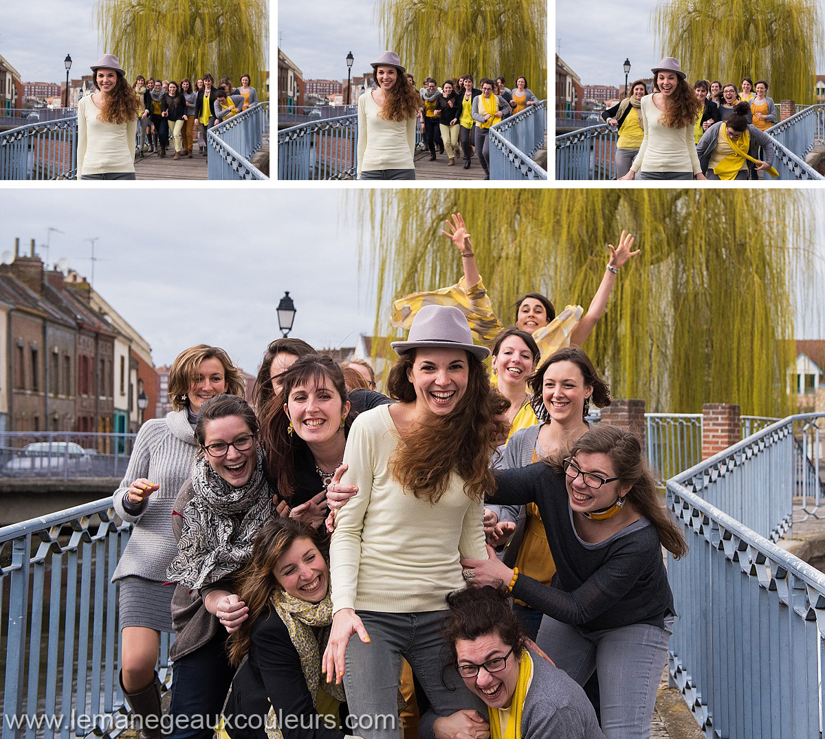 Séance photo EVJF Amiens des photos spontanées naturelles et des rires