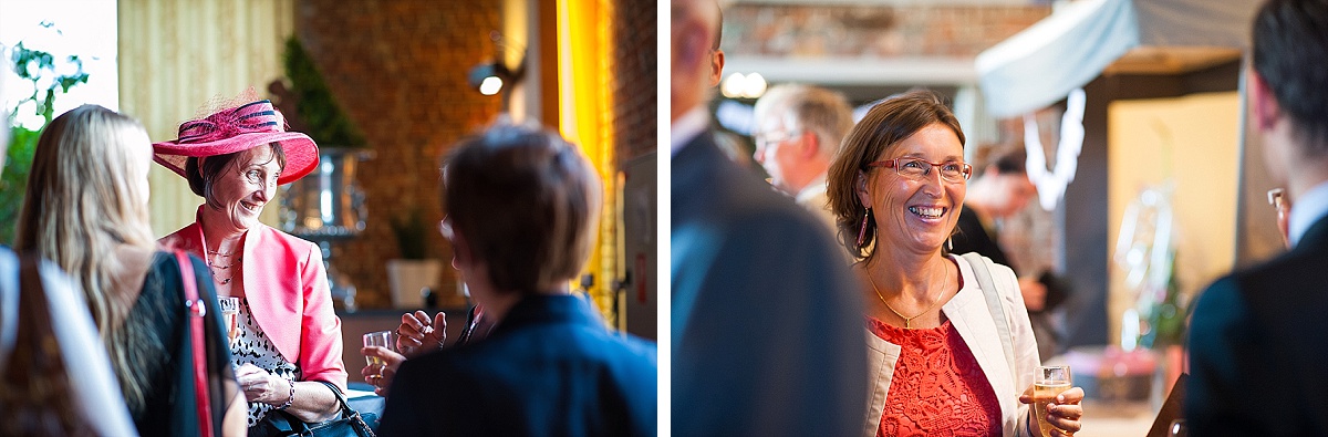 portraits d'invités sur le vif pendant le vin d'honneur, une façon d'avoir en images l'ambiance de votre mariage photographe à lille