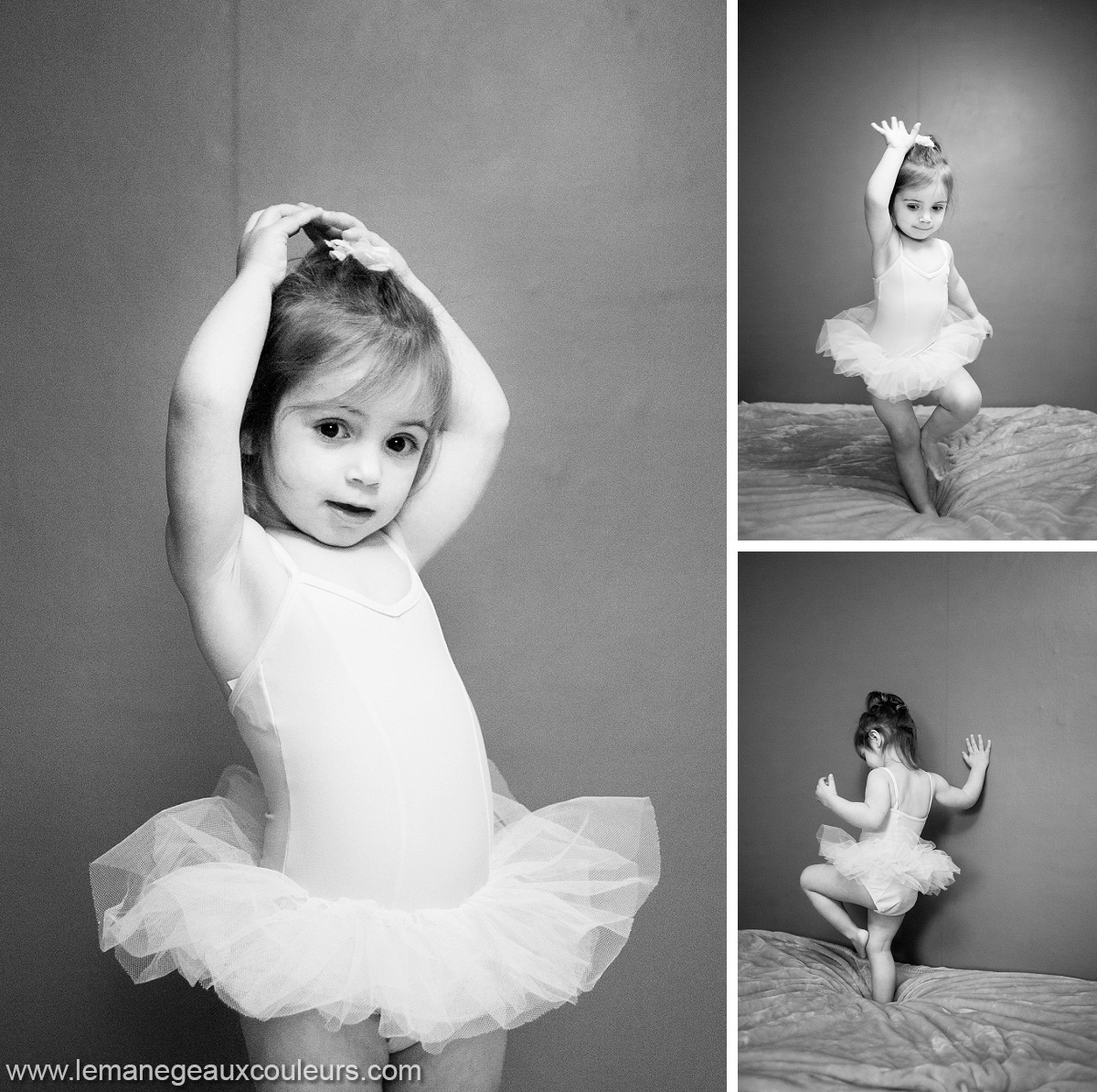 séance photo famille à la maison - portrait d'enfant en danseuse - photographe famille lille - photographe enfant nord