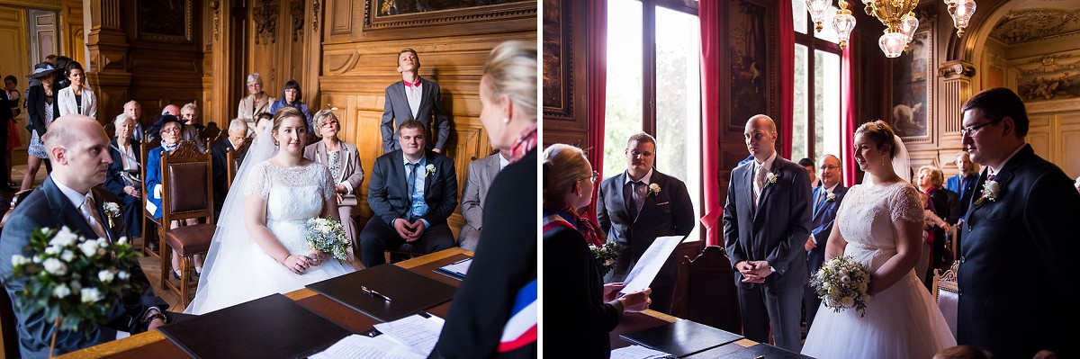 la cérémonie de mariage dans la mairie de croix dans le nord pas de calais photographe lille