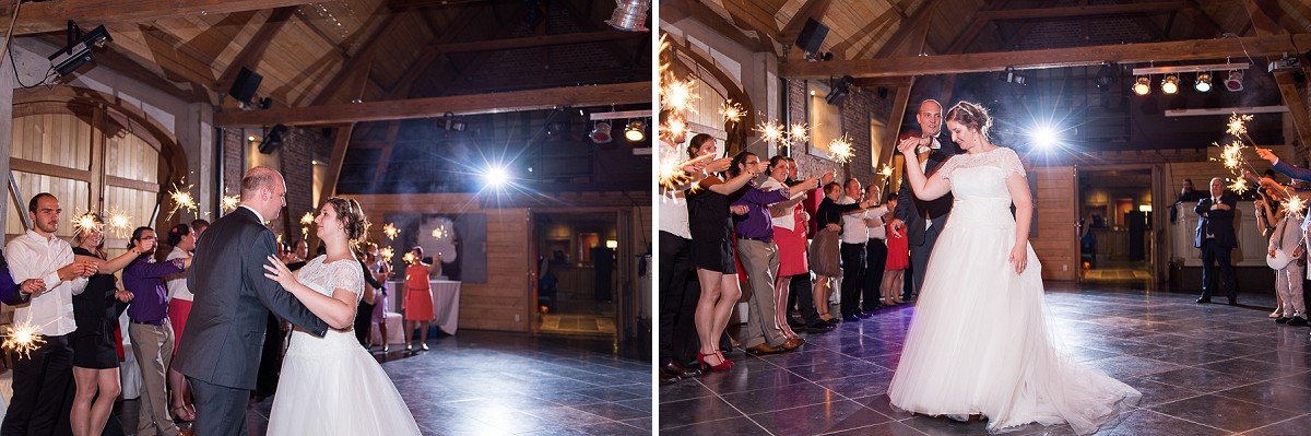 ouverture de bal originale avec des cierges magiques photographe mariage nord