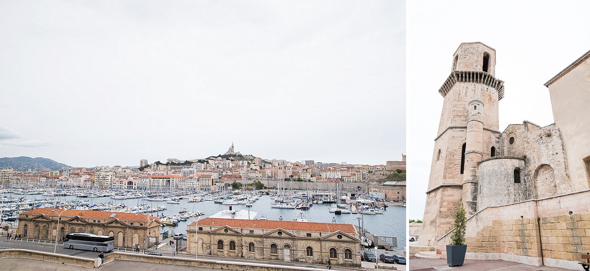 église marseille avec vue sur notre dame de la garde pour un mariage