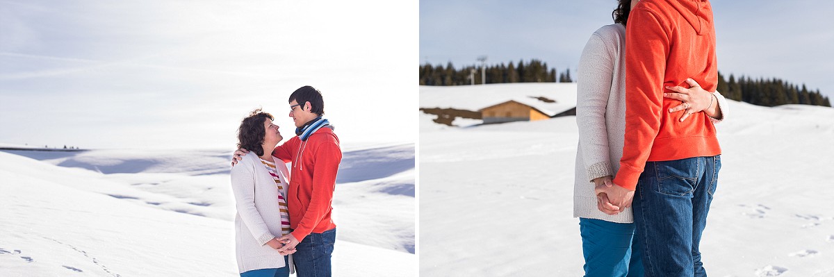 Séance photo de couple à la montagne