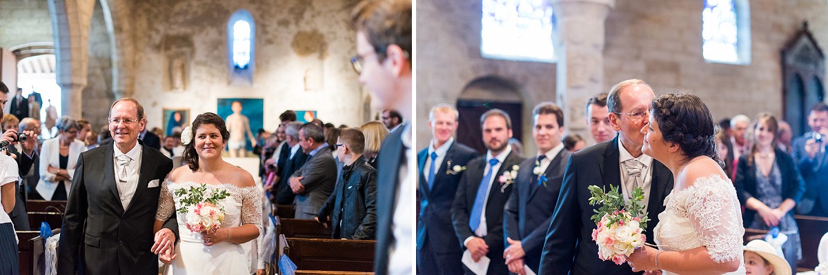 photos de mariage dans l'église de varengeville