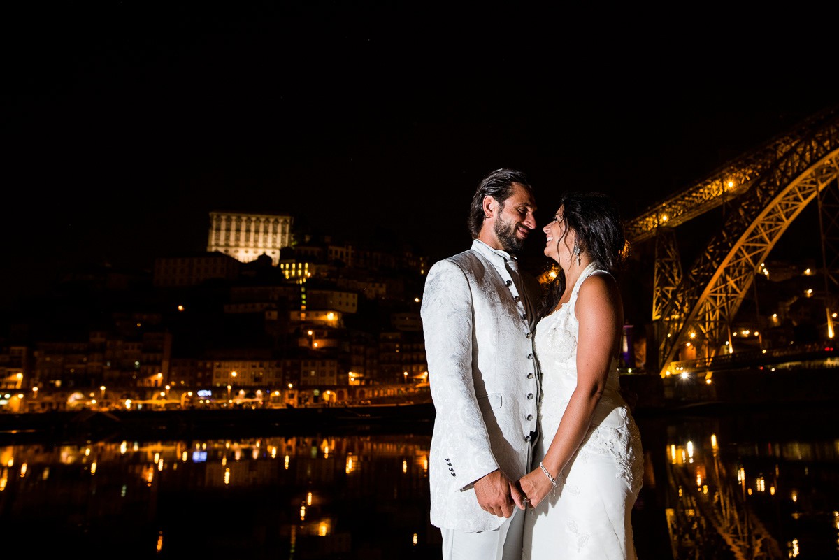 Photographe mariage Porto de nuit portugal
