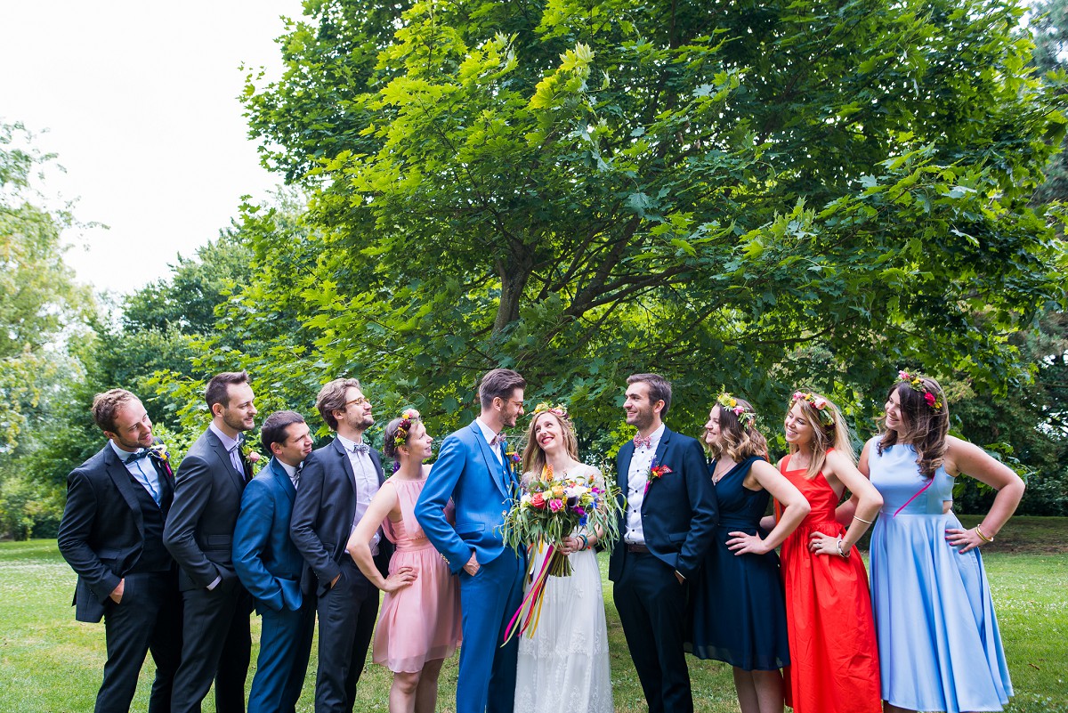 Photographe mariage Marcq en Baroeul Reportage joyeux et coloré à la Howarderie