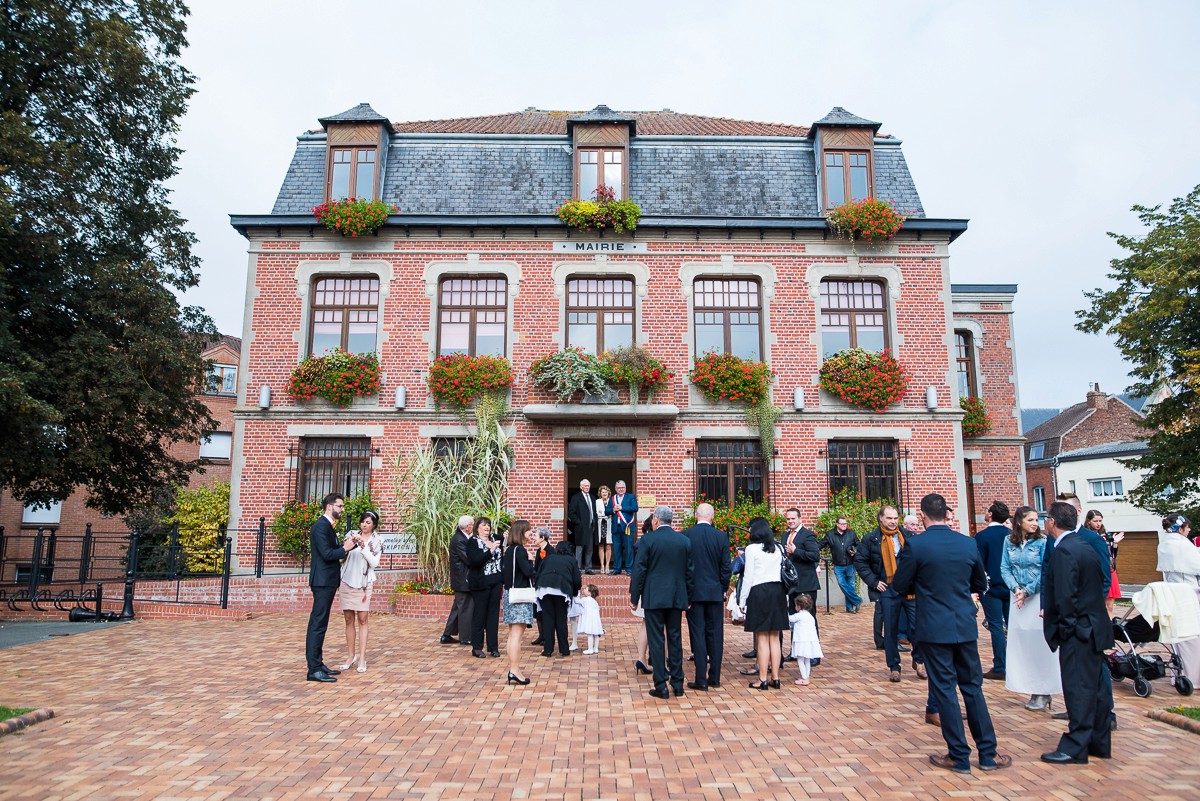 photographe mariage lille reportage à la mairie de erquinghem lys