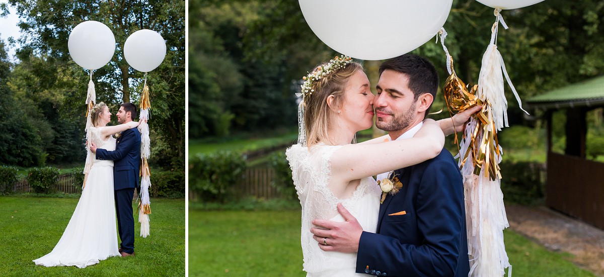 Reportage mariage Château de Morbecque des photos de couple naturelles à Lille