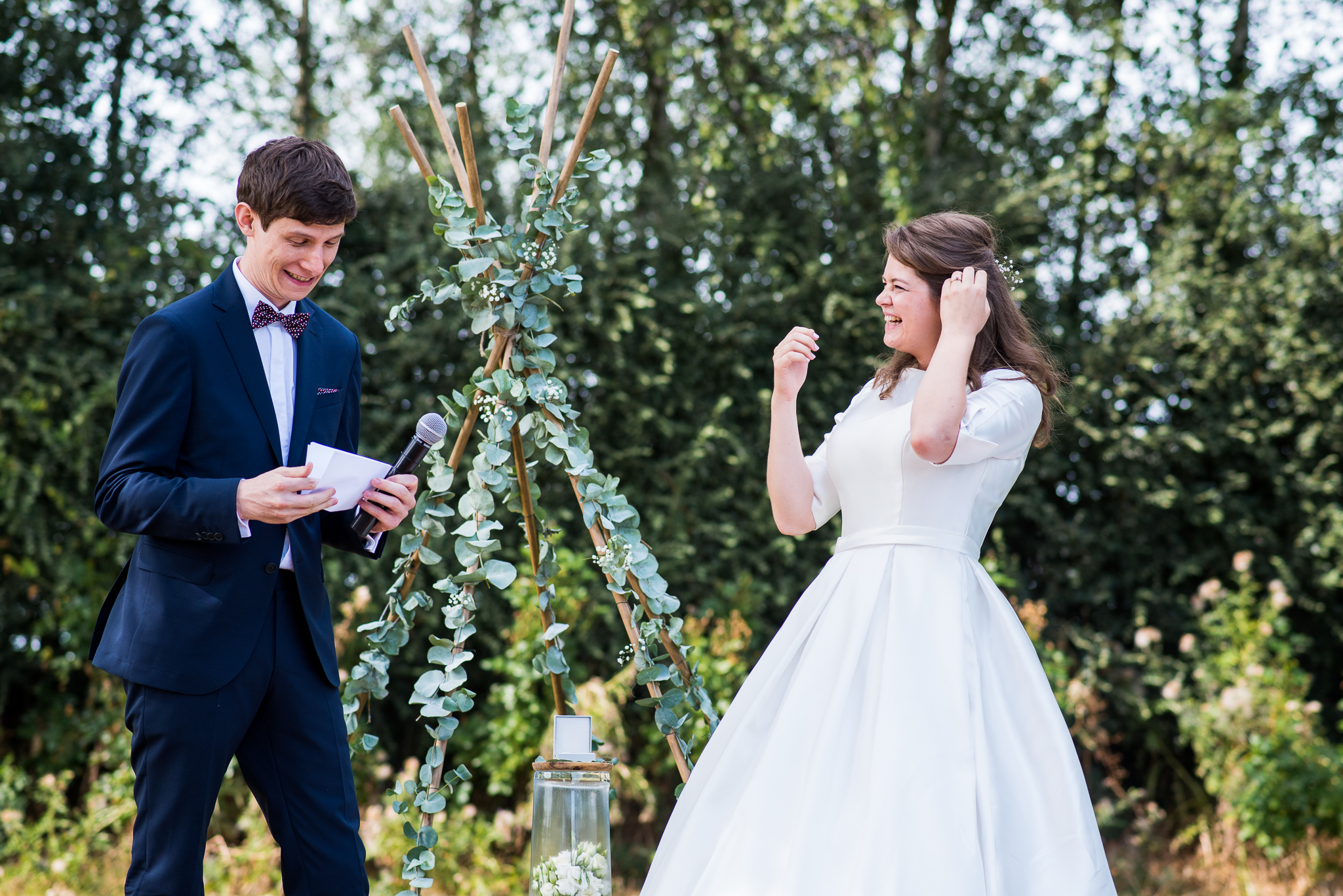 arche mariage en forme de tipi mariage au Clos du Bac