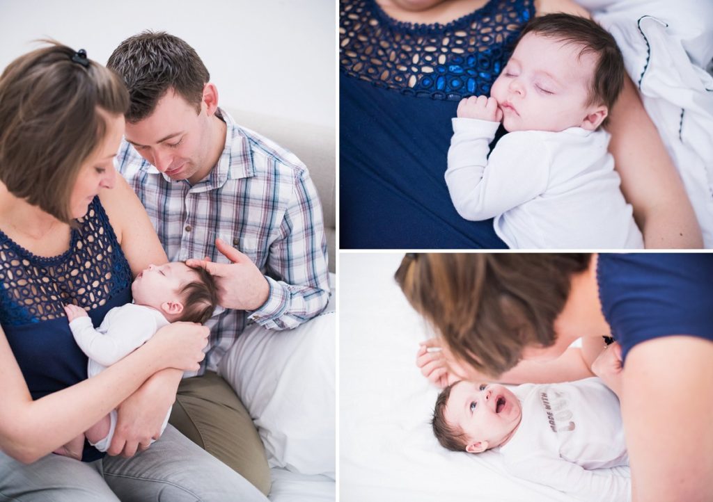 séance photo bébé en famille à lille en studio