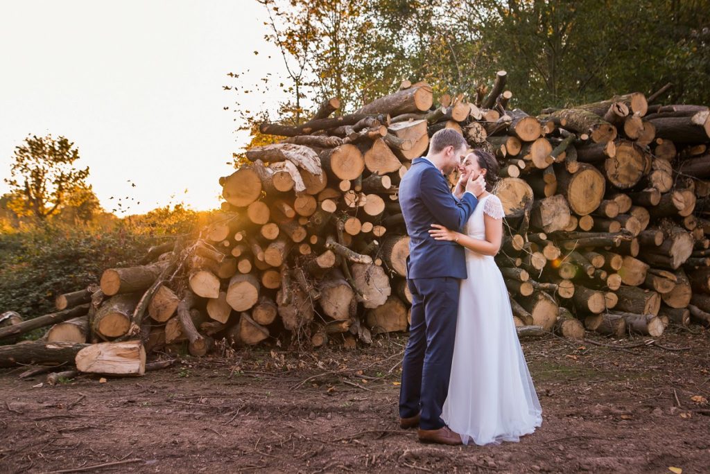 Séance photo après mariage en forêt à Phalempins