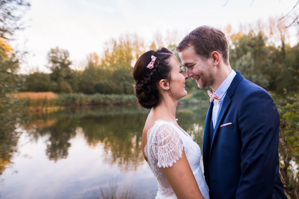 Séance photo après mariage en forêt