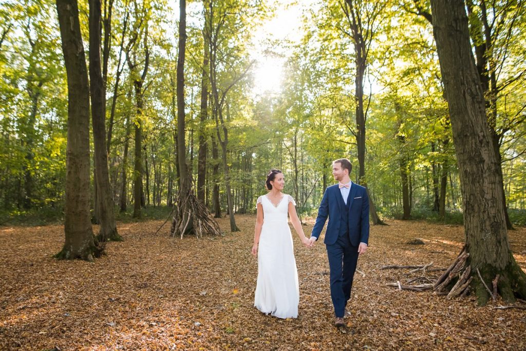 Séance photo après mariage en forêt Nord