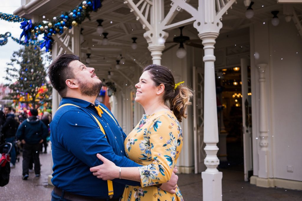 séance engagement à Disney pendant l'hiver